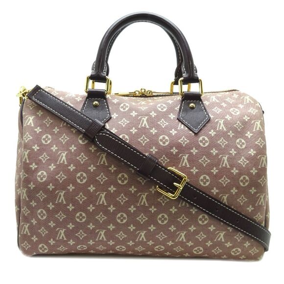 Louis Vuitton Speedy Bandouliere Handbag Monogram Idile Sepia Red - Picture 1 of 8